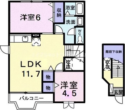 ツインシャトーＡの物件間取画像